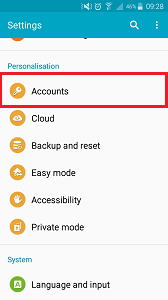 how do i backup data to my google account from my samsung galaxy note device