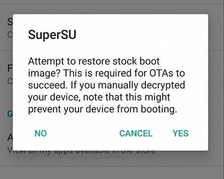 Unrooting Android Using SuperSu