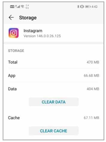 Clear Cache and Clear Data Of Instagram App