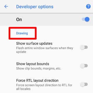Find drawing settings