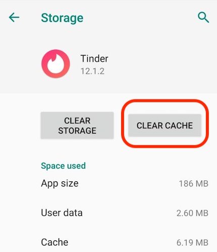 Clear Tinder Cache and Storage