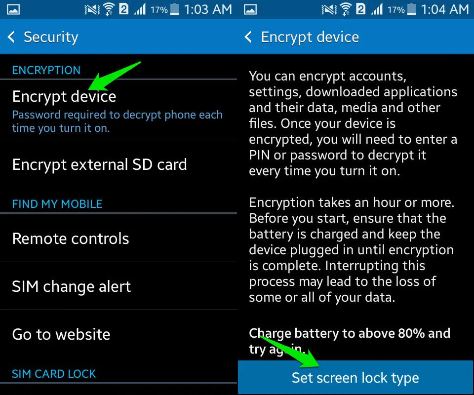 Encrypt Data On Android Device