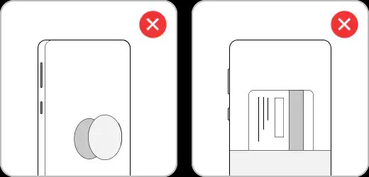 Before charging, remove any holders, credit cards or objects that are attached to your device