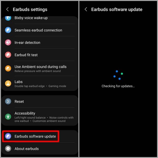Check Software Update For Galaxy Buds
