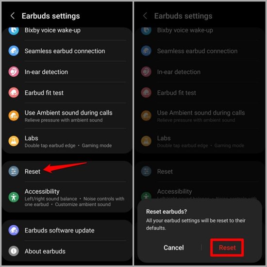 Factory Reset Galaxy Buds