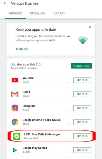 Update Line App On Android