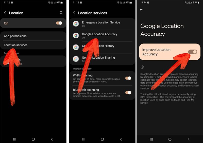 Enable Google Location Accuracy On Android To Fix Google Maps Keeps Rerouting
