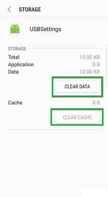 Clear USBSettings Cache And Data To Disable Moisture Detected Error on Samsung