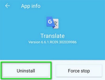 Re-Install Google Translate