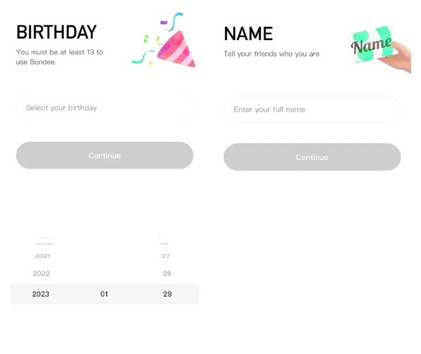 Fill Out Personal Details on Bondee app