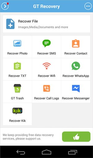 Recover Deleted Text Messages On Android Without Computer Using GT Recovery App