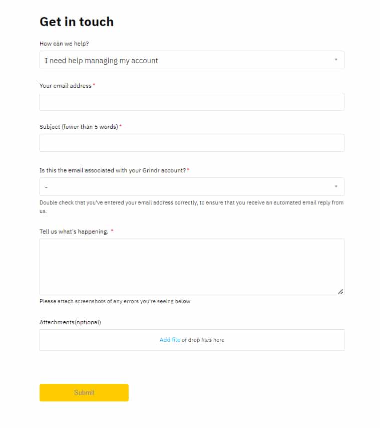 Delete Grindr Account Online Via Help Center