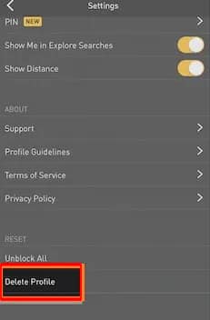 Delete Grindr Account on iPhone