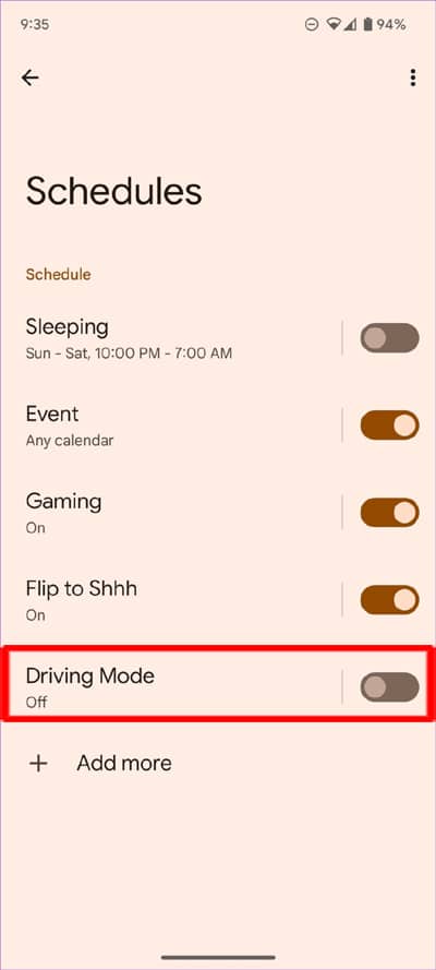 Disable Do Not Disturb While Driving
