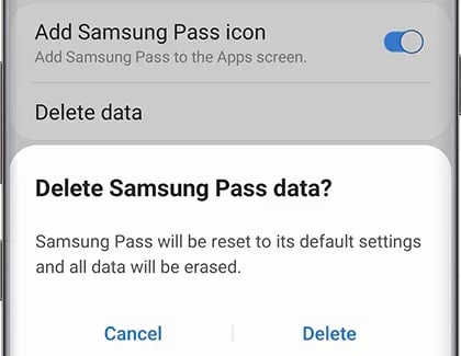Turn off and Turn on Samsung Pass