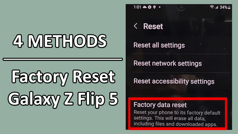 How To Factory Reset Samsung Galaxy Z Flip 5
