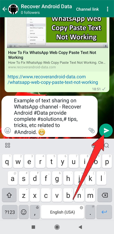 How To Share an Update On WhatsApp Channel