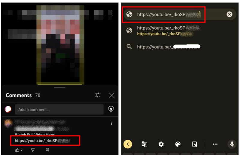 Manually Open Links From YouTube Shorts
