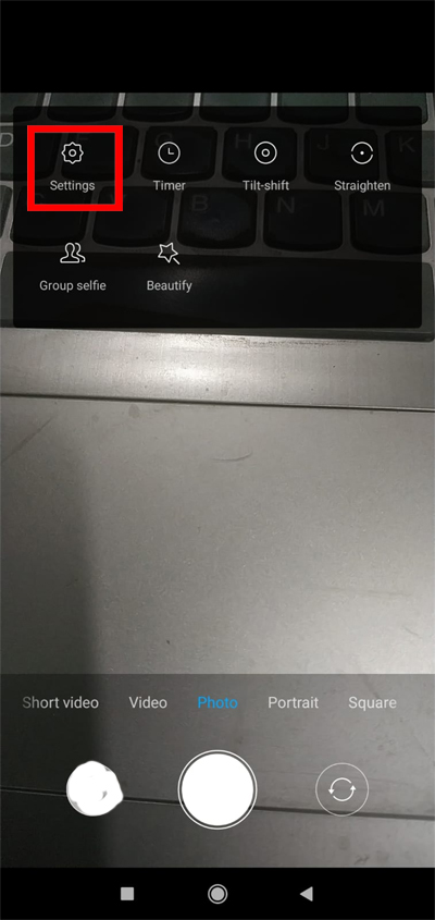 Open Camera Settings on Redmi Note 10 Pro