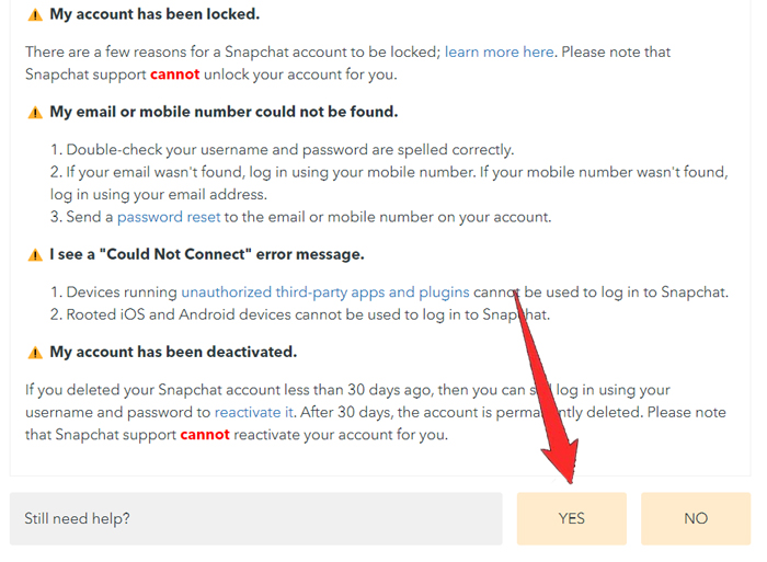 Solve Snapchat Support Code SS07