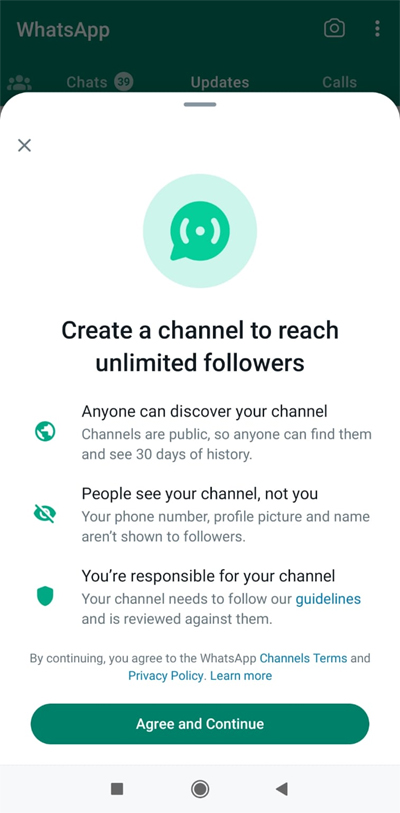 Step 2 - How To Make A WhatsApp Channel