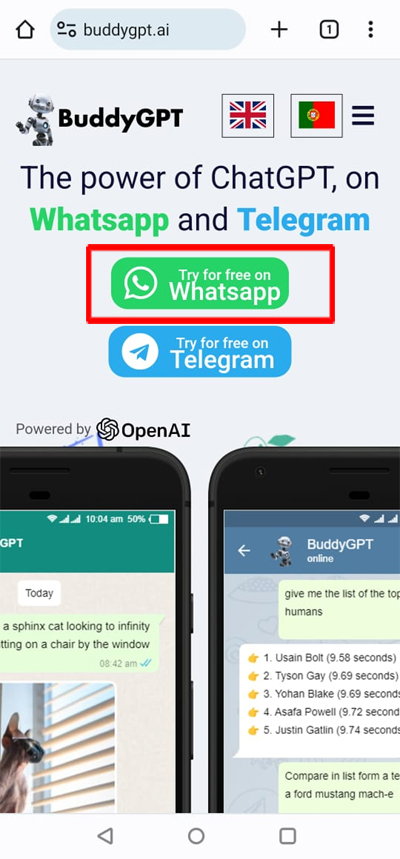 Try BuddyGPT For WhatsApp For Free