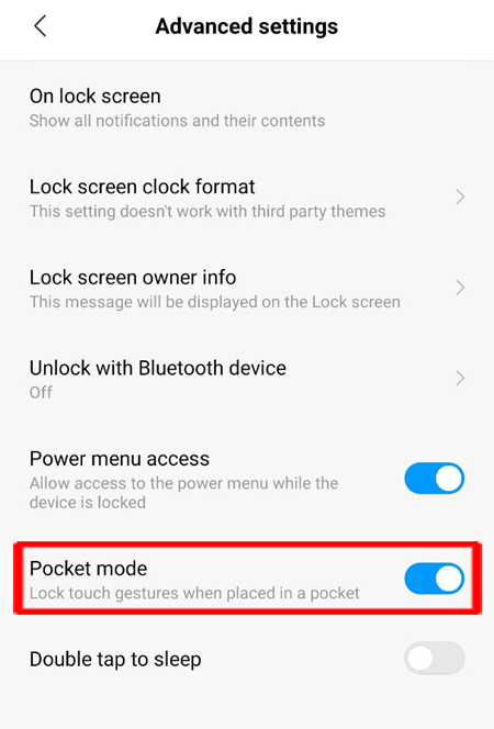 Turn Off Pocket Mode To Fix Don’t Cover Earphone Area