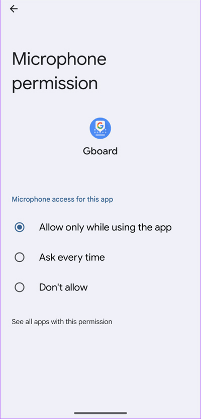 Check Microphone Permission For Specific App