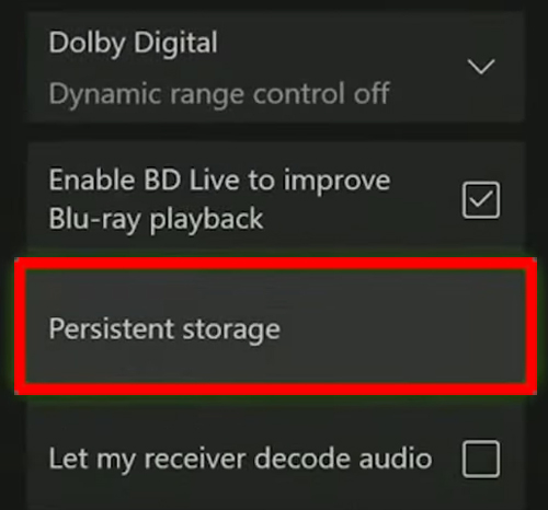 Clear Persistent Storage