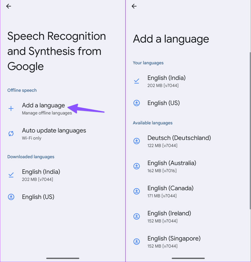 Download On-Device Speech Recognition Languages