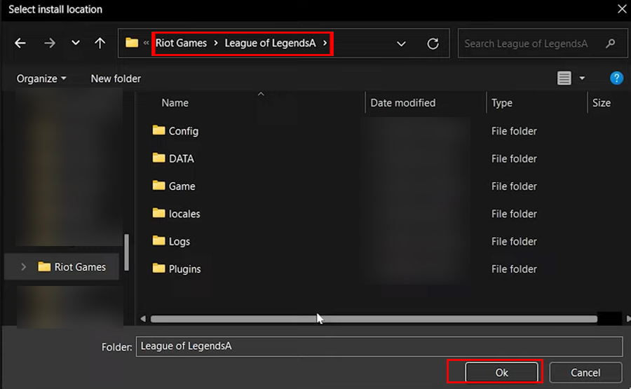 Open League of Legends Renamed Folder