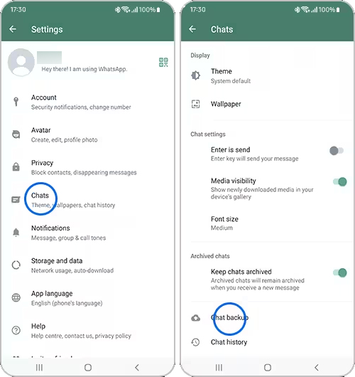 Backup WhatsApp Chat on Old Android