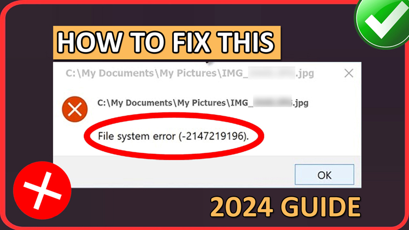 How to Fix Photos App File System Error (-2147219196)