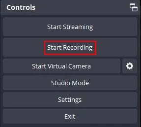 Click on Start Recording