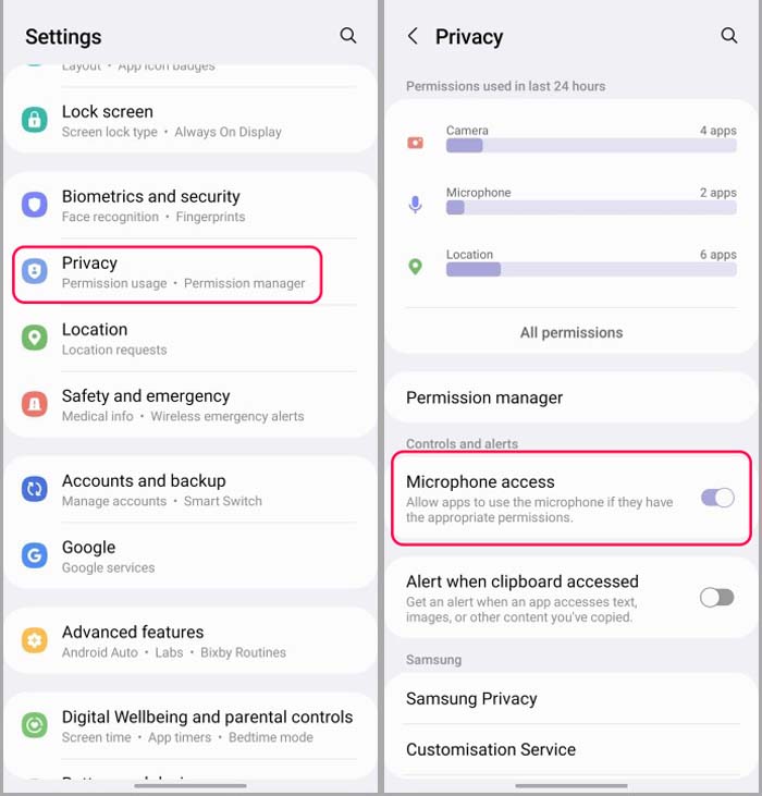 Enable Microphone Access