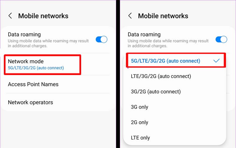 Change Mobile Network