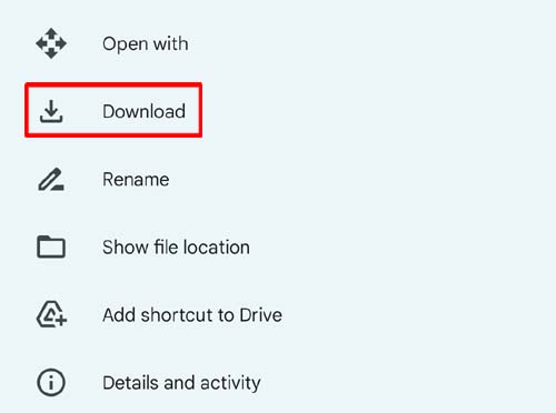 Retrieve Using Google Drive Backup