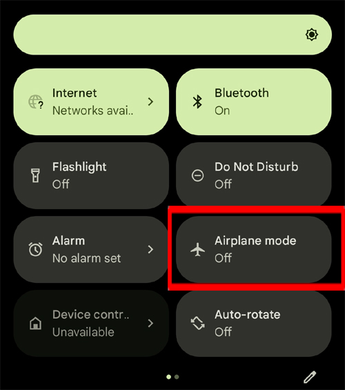 Enable and Disable Airplane Mode on Google Pixel 8a