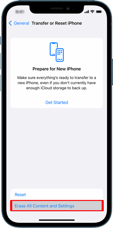 Perform A Factory Reset on iPhone