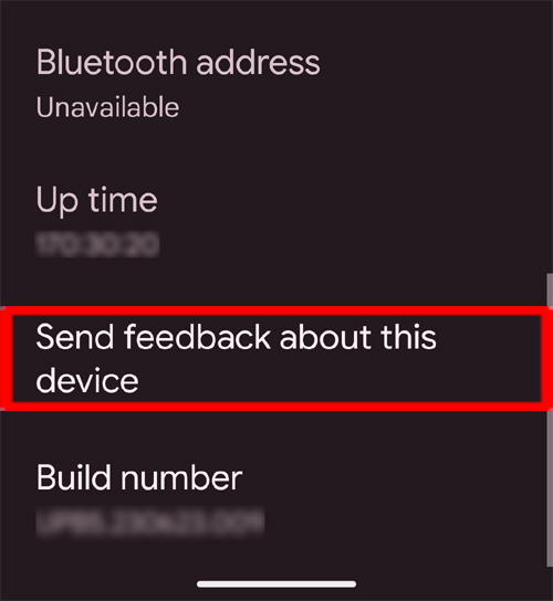 Send Feedback On Google Pixel 8a