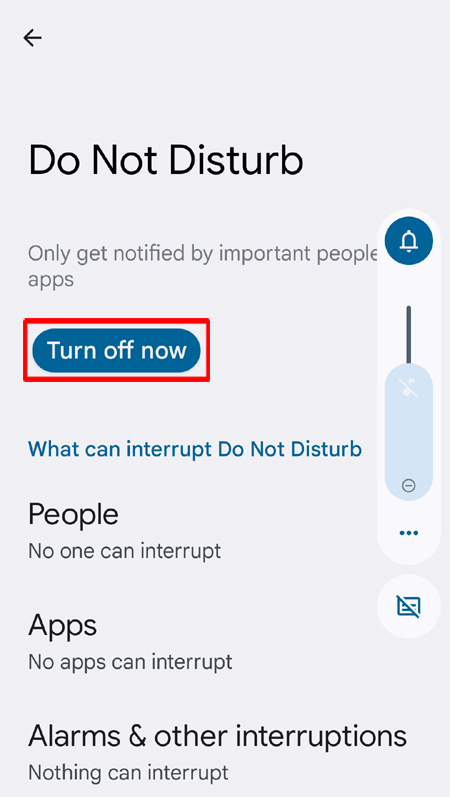 Turn Off Do Not Disturb Mode