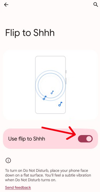 Turn Off “Use flip to Shhh”